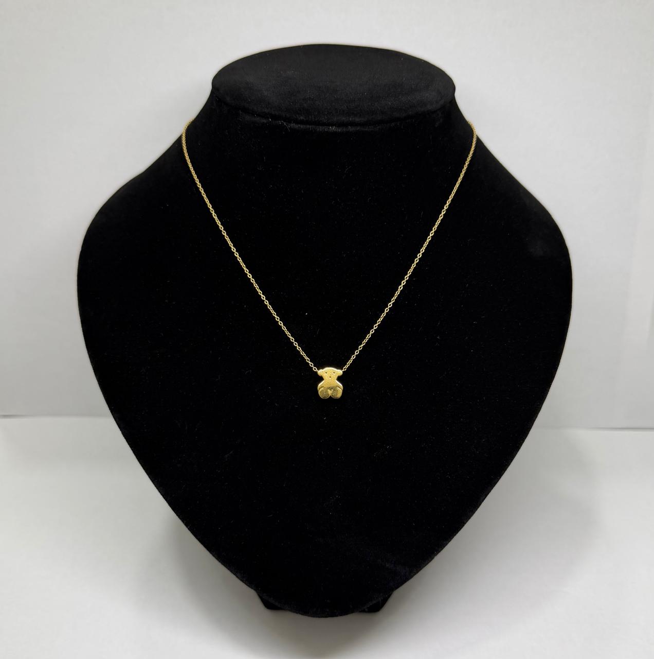 ✨💛 Cadena de Oro de 18K con Dije Estilo Tous | 41 cm | 2.7 g de Oro 💛🧸✨