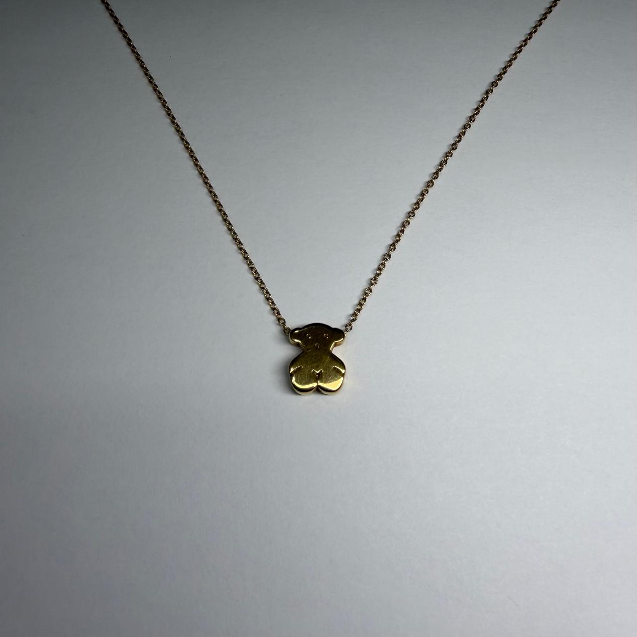 ✨💛 Cadena de Oro de 18K con Dije Estilo Tous | 41 cm | 2.7 g de Oro 💛🧸✨