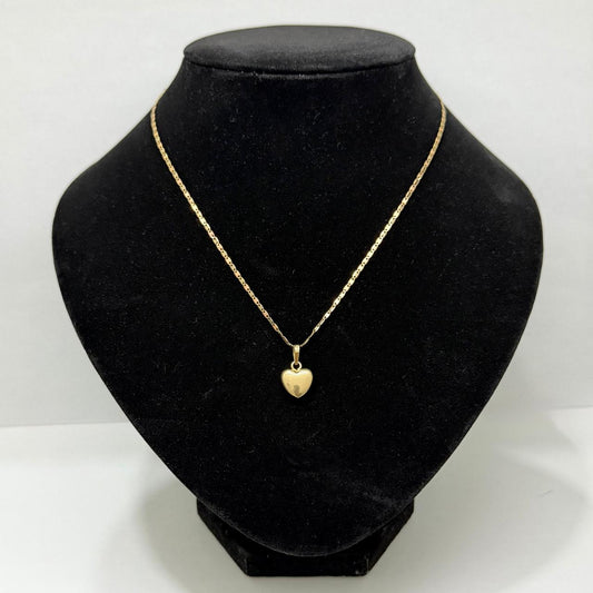 ✨💛 Cadena Estilo Gucci de Oro de 10K con Dije de Corazón | 42 cm | 2 g de Oro 💛❤️
