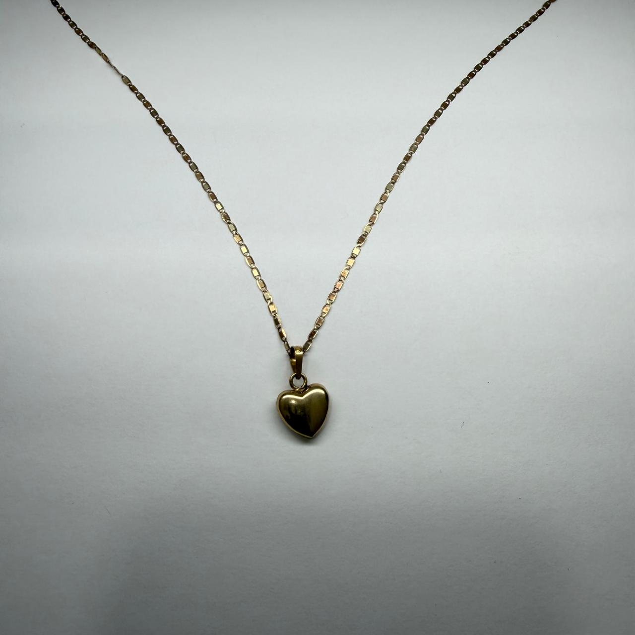 ✨💛 Cadena Estilo Gucci de Oro de 10K con Dije de Corazón | 42 cm | 2 g de Oro 💛❤️