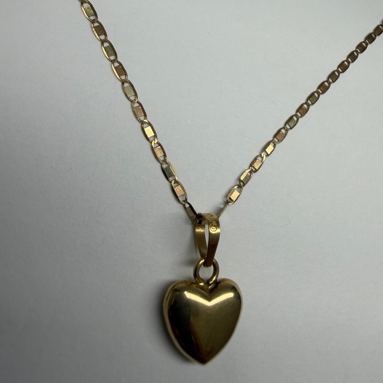 ✨💛 Cadena Estilo Gucci de Oro de 10K con Dije de Corazón | 42 cm | 2 g de Oro 💛❤️