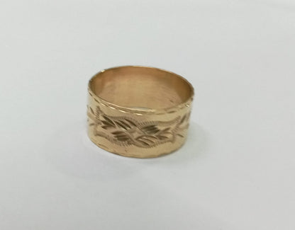 Anillo de Oro de 10K con Grabado – 3.9g, Talla 8