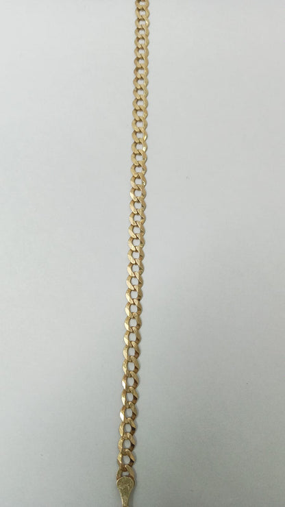 Pulsera de oro 10k diseño planchado mide 19.5 pesa 4.9