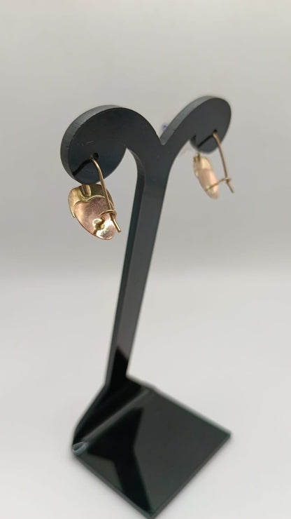 Aretes fresa  ORO 10k peso 1.4gr, usado
