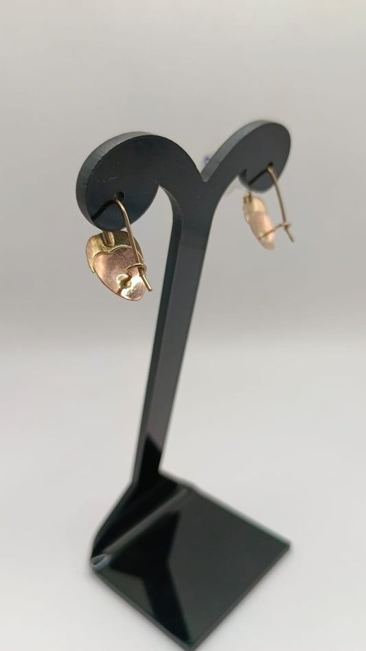 Aretes fresa  ORO 10k peso 1.4gr, usado
