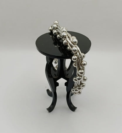 Pulsera tipo cuentas PLATA 925 peso 59.4gr, usado