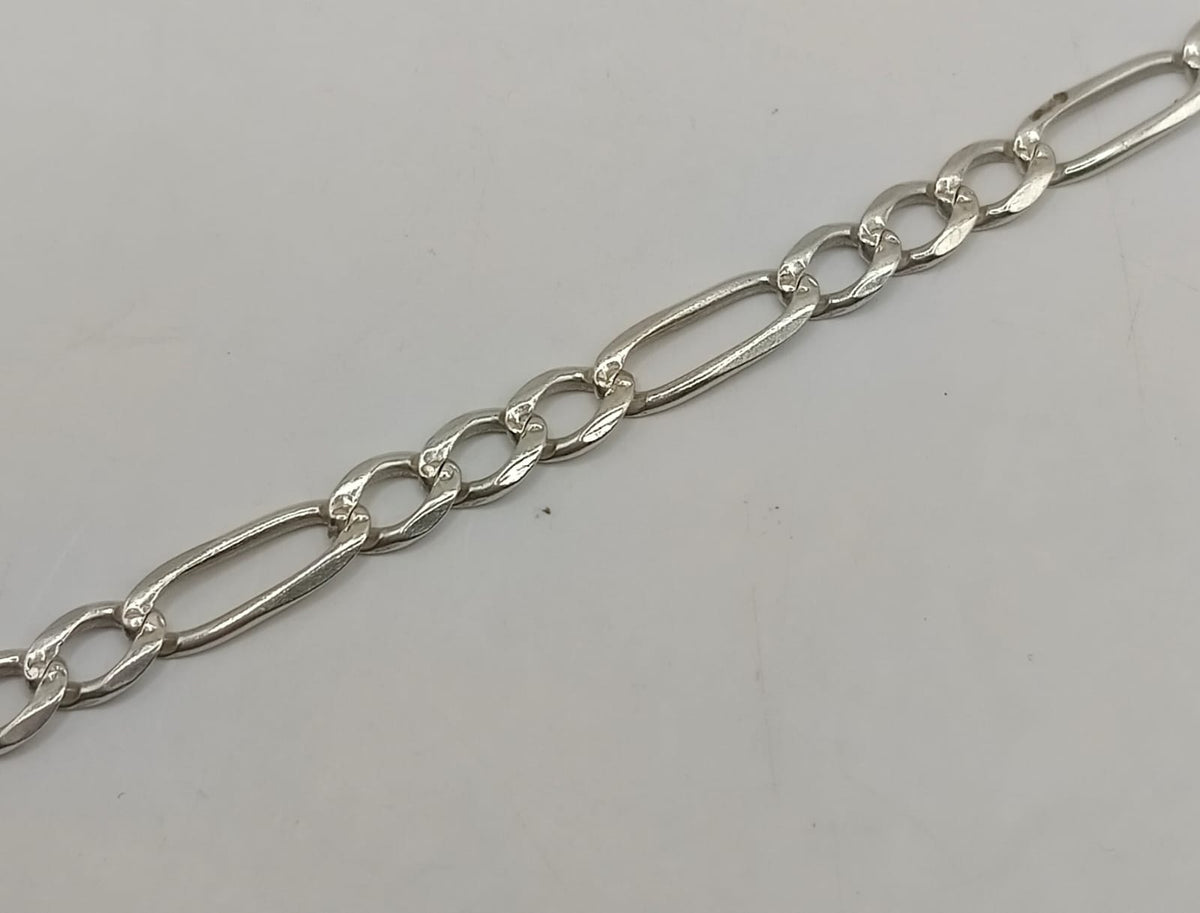 Pulsera eslabon 3x1 PLATA 925 peso 5.4gr