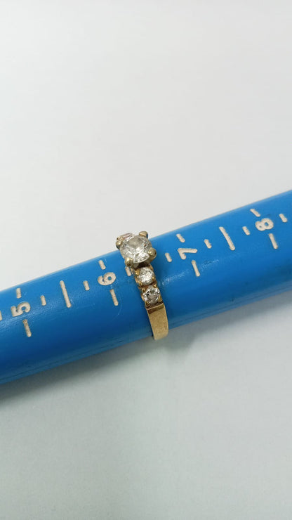 Anillo de oro 10k diseño compromiso mide 6.5