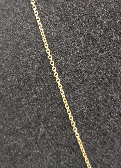 Collar de cuentas con dije de corazon ORO 10k peso 1.9gr