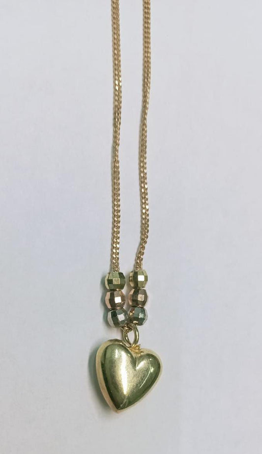 💛 Collar con Dije de Corazón en Oro 10k – Amor y Elegancia en Cada Detalle 💛