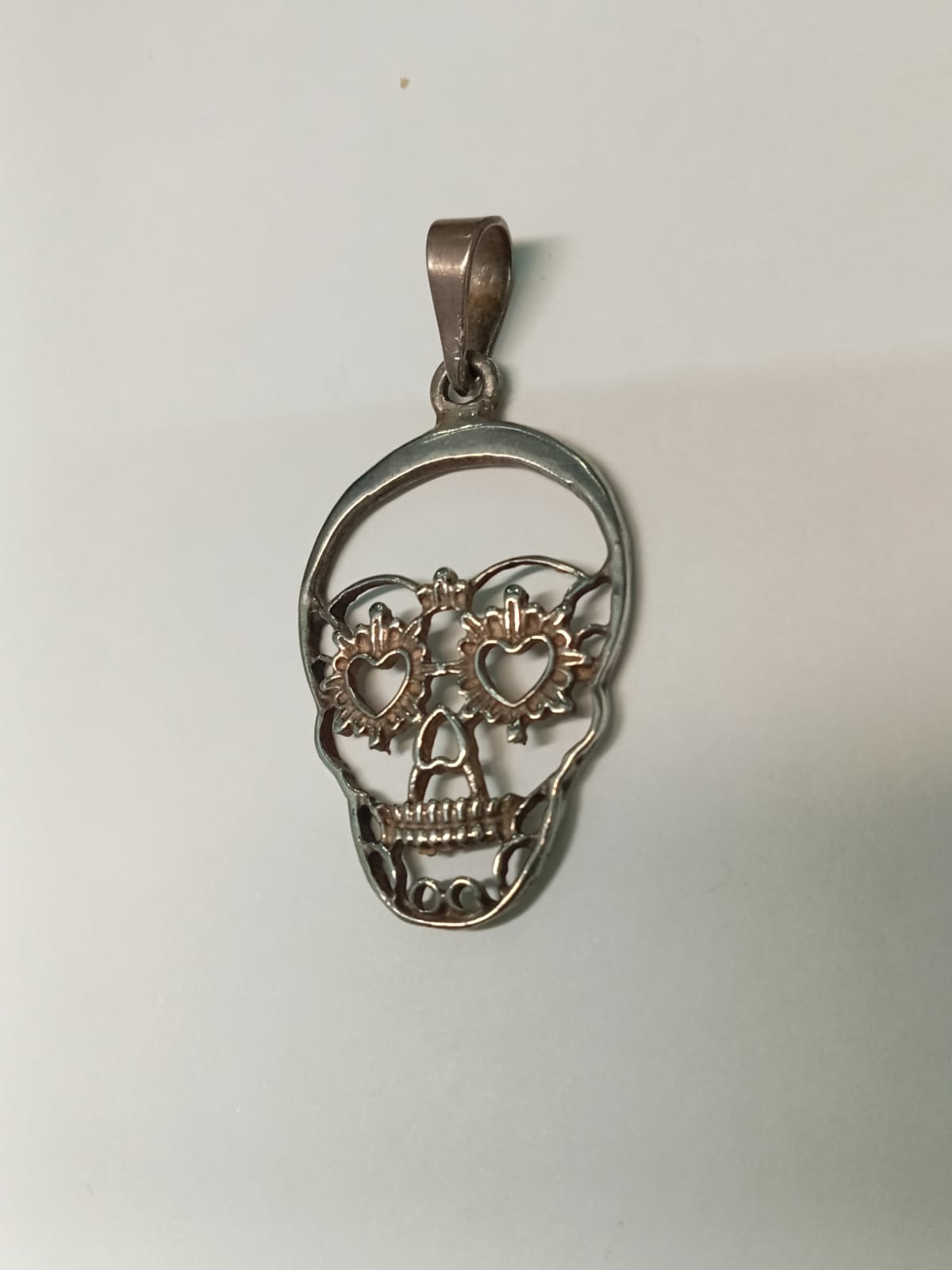 dije plata - diseño calavera