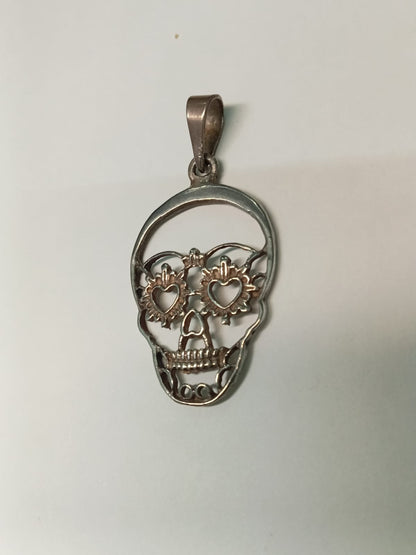 dije plata - diseño calavera