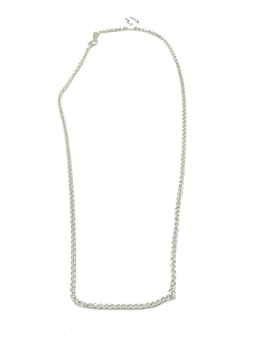 Cadena tejido chino 3.4 grs 22 cm baño de plata