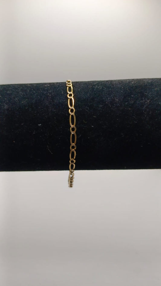 Pulsera de ORO eslabon 1x1 10k peso 2.4gr, usado