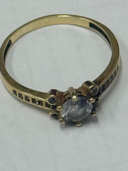 ANILLO CON SINTETICO 10K 2.4 GR #10