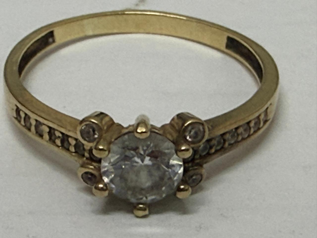 ANILLO CON SINTETICO 10K 2.4 GR #10