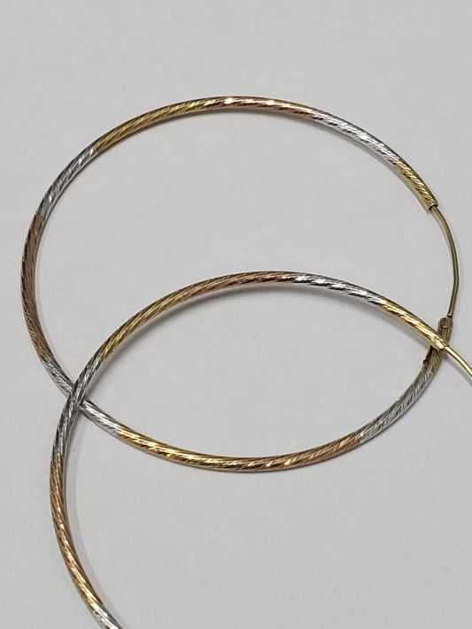 ARRACADAS DE ORO FLORENTINO 10 K