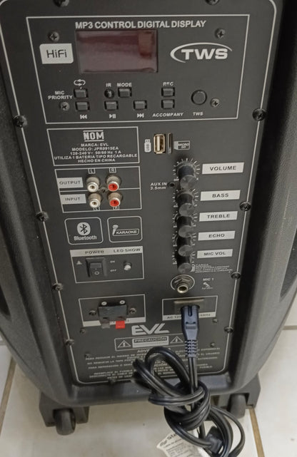Bocina recargable EVL jpr091ae, usado