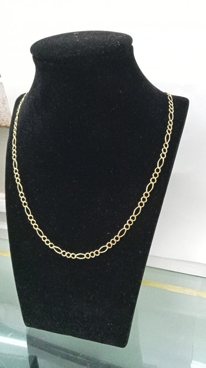 Cadena de oro 10k diseño 3*1 mide 30cm  7.3 gr