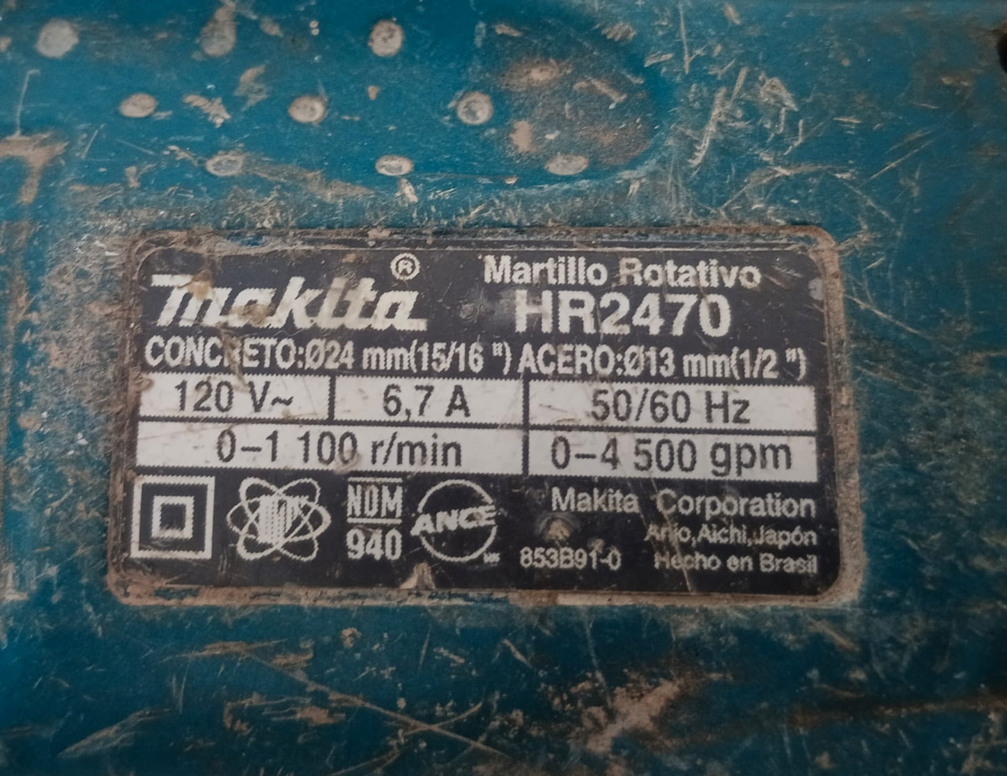 Rotomartillo 3 funciones MAKITA rh2472, usado