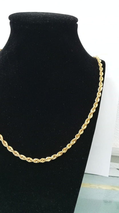 Cadena Torzal de Oro 10K 33cm largo 8gr