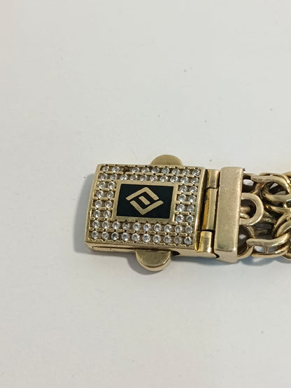 ✨ Pulsera de Diseño Holandés en Oro 10K con Broche Tipo Caja – Peso 35.80 g 💎