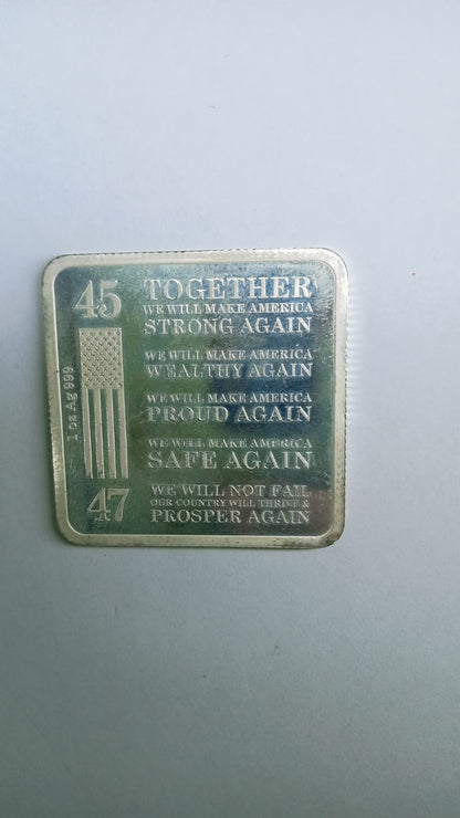 Moneda Conmemorativa "Trump Train" Plata Ley .999