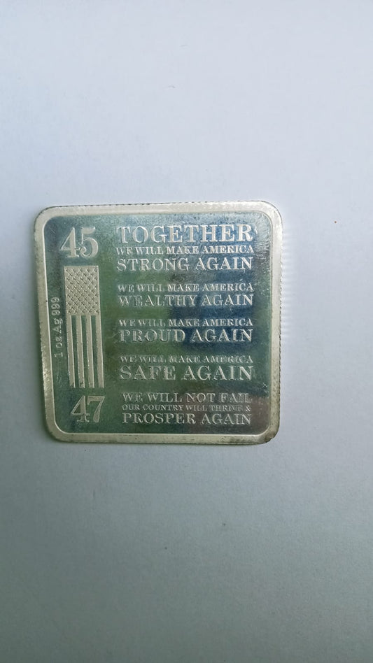 Moneda Conmemorativa "Trump Train" Plata Ley .999
