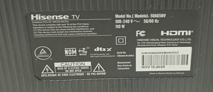 Smart tv HISENSE 50 pulgadas
