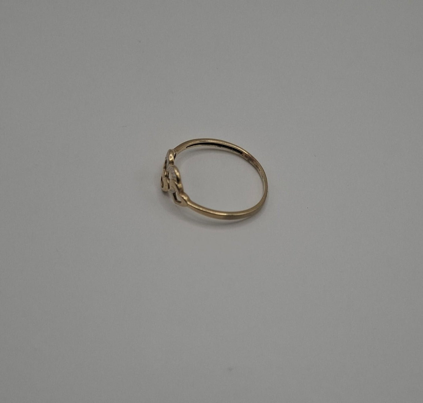 Anillo 4 corazones ORO 14k peso 1gr, usado