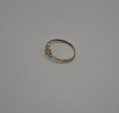 Anillo 4 corazones ORO 14k peso 1gr, usado