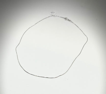 CADENA Oro Blanco Cadena Cola de Rata 14K 2.10 gramos 19 CM
