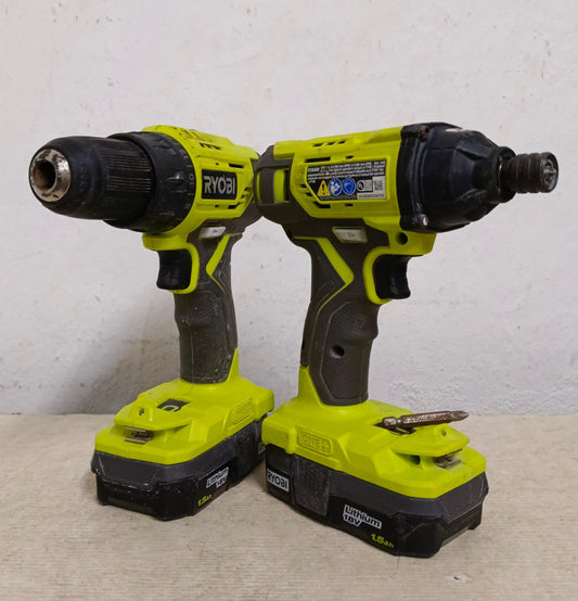 Kit de taladros inalambricos RYOBI, usado