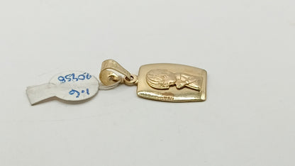 Dije religioso en cuadro ORO 10k peso 1.6gr