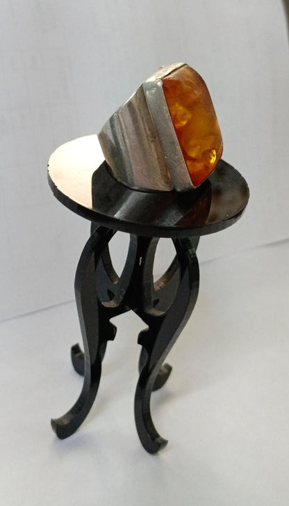 Anillo con piedra PLATA 925 peso 12.3gr, usado