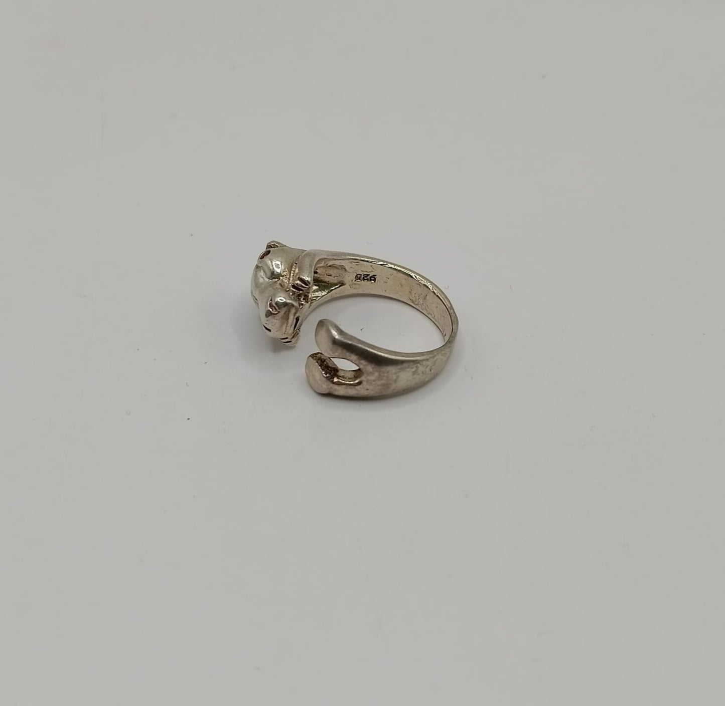 Anillo hipopotamo PLATA 925 peso 10.3gr, usado