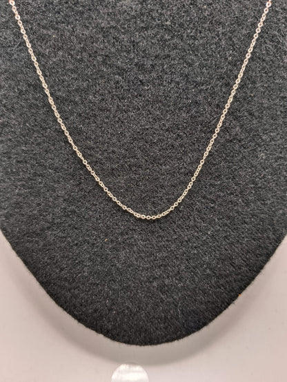 Collar eslabon sencillo PLATA 925 peso 1.4gr 50cm, usado