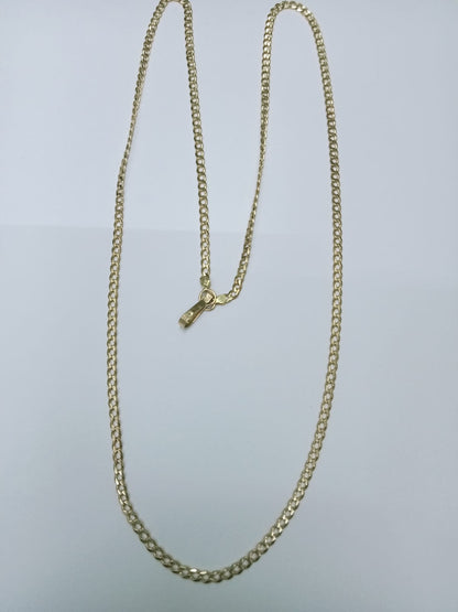 Cadena Tipo Planchada en Oro 14k – 34 cm