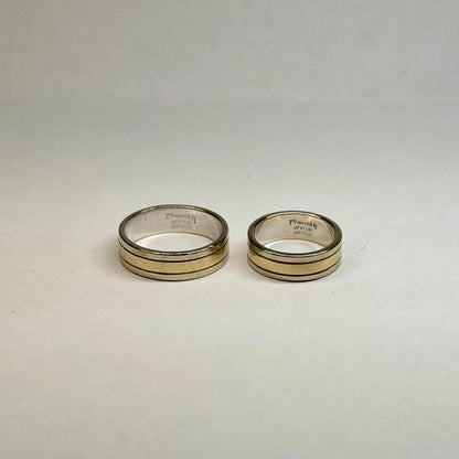 💍💛✨ Par de Anillos de Matrimonio de Oro 10K | 6.4 Gramos | Tallas 10.5 y 5.5 ✨💛💍