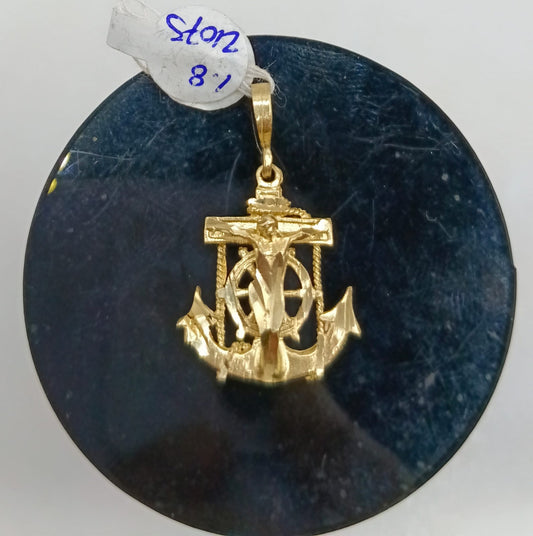 Dije de Ancla ORO 10k peso 1.8gr, usado