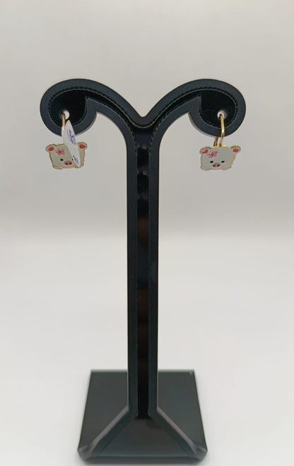 Aretes de puerquitos ORO 10k peso 1.8gr, usado