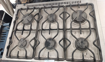 Estufa MABE x05500p 6 quemadores acero inaxidable, usado