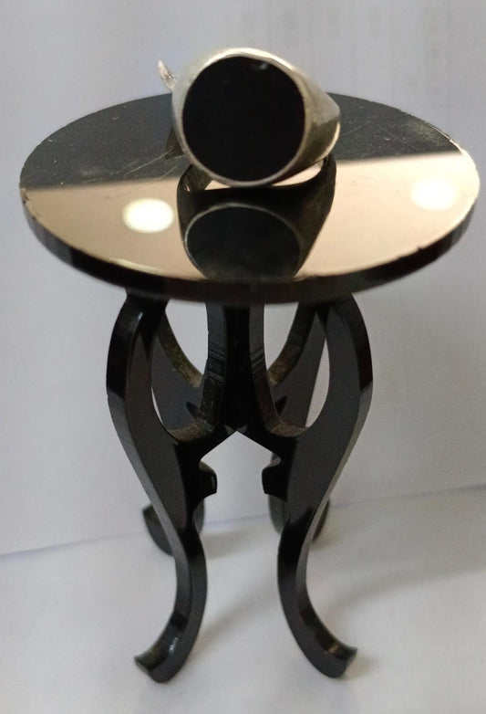 Anillo de PLATA 925 piedra negra peso 7.4gr, usado