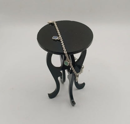 Pulsera con dije infantil PLATA 925 peso 3.3gr, usado
