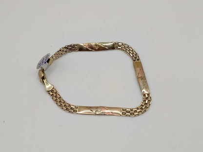 Pulsera 3 placas ORO 10k peso 4.2gr, usado