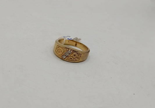 Anillo 3 sinteticos ORO 10k peso 6.3gr, usado