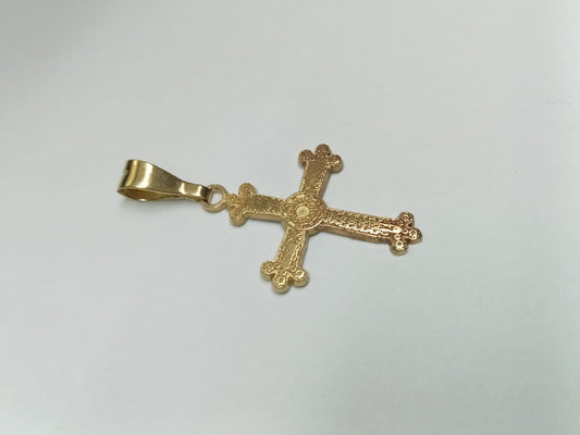 dije de oro 08k - diseño cruz