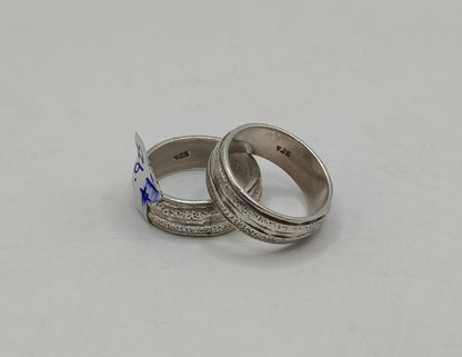 Argollas grabadas PLATA 925 peso 11.2gr #7, usado
