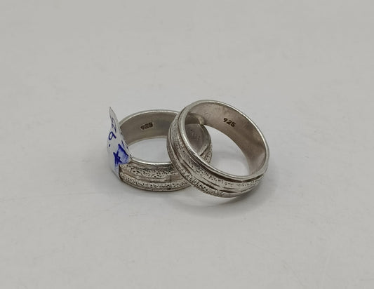 Argollas grabadas PLATA 925 peso 11.2gr #7, usado