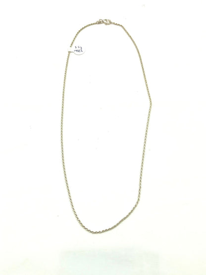 Cadena tejido torzal de plata .925 pesa 3.5gr 22cm